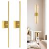 imageVOLISUN Battery Operated Wall Sconce Set of Two Gold Rechargeable Wall Lights with Remote Control 3000K6500K Dimmable Wall Lamp 276 Inch LED Wireless Wall Lights for Bedroom Living RoomHallwayGold