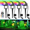 imageVOLISUN Halloween Color Changing Spotlights Plug in Spot LightRGB Landscape Lighting16 Multicolored Waterproof IP65Halloween Outdoor Spotlights for TreesYardHouseFlags2Packs4 pack