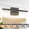 imageVOLISUN Modern Bathroom Vanity Light 157 inch 12W Dimmable 5CCT Led Bathroom Light Fixture Over Mirror Black Bar Vanity Light for Bathroom Mirror Cabinets BedroomETL CertificatedBlack