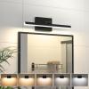 imageVOLISUN Modern Bathroom Vanity Light 157 inch Rotatable 12W Dimmable 5CCT Led Bathroom Light Fixture Over Mirror Black Bar Vanity Light for Bathroom Mirror RestroomETL CertificatedBlack