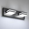 imageVOLISUN Modern Bathroom Vanity Light Fixtures 3Light 24Inch Matte Black LED Bathroom Lighting Fixtures Over Mirror 360Rotable Head LED Vanity Lights for Bathrooms Cool White 6000K6000K