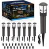 imageVOLISUN Outdoor LED Landscape Lighting8Pack 3W 12V Low Voltage Pathway LightsOutdoor Waterproof Garden LightsAluminum Housing ETL ListedCRI 905000K Cool White for Driveway SidewalkWarm White