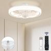imageVOLISUN Socket Fan Light with Remote Socket Ceiling Fan with Dimmable Led Light 3 Colors 3000K6500K Screw in Small Ceiling Fan for Bedroom Kitchen Living Room Garage