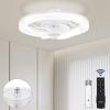imageVOLISUN Socket Fan Light with Remote Socket Ceiling Fan with Dimmable Led Light 3 Colors 3000K6500K Screw in Small Ceiling Fan for Bedroom Kitchen Living Room GarageWhite