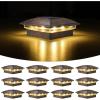 imageVOLISUN Solar Post Cap Light Outdoor Waterproof 12packSolar Fence  Post Lights for 4x4 5x5 6x6 WoodenVinyl PostBlack Deck Post Cap Light Solar Powered with Warm White for GardenPatioPorchBrushed Copper