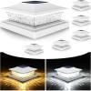 imageVOLISUN Solar Post Cap Lights Outdoor 4x46x6 WoodenVinyl Fence Cap Lights for PatioGardenWarm White with 2 Lighting Modes WaterproofABS Shell Lens Black 6 PackWhite