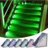 imageVOLISUN Solar Stair Lights 12 Pack Solar Step Lights Waterproof IP67 Outdoor Step Light with 13 LEDs Outdoor Lighting Decor for Yard Stair Patio Front Door Front Porch and DeckCool WhiteRGB Red  Green  Blue