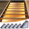 imageVOLISUN Solar Step Lights Outdoor Waterproof LED Outdoor Stair Lights Solar Step Light for Outside Deck Light Decor for StairFront Porch and PatioBrown6 PackBrown