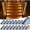 imageVOLISUN Solar Step Lights for Outside Solar Stair Lights Outdoor Waterproof IP67 LED Outdoor Step Light 80 Lumen Deck Light for Outside Step Front Porch and PatioBlack8 Pack16 Pack