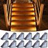 imageVOLISUN Solar Step Lights for Outside Solar Stair Lights Outdoor Waterproof IP67 LED Outdoor Step Light 80 Lumen Deck Light for Outside Step Front Porch and PatioBlack8 Pack12 Pack
