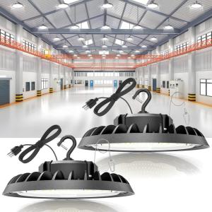 imageVOLISUN 6 Pack UFO Led High Bay Light 30000LM 200W 5000K Daylight 100277V High Bay Led Shop Light ETL Listed Commercial Bay Lighting for Garage Workshop Barn Factory Warehouse150W 2PACK