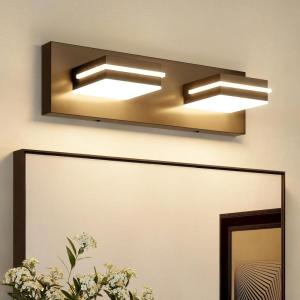 imageVOLISUN Modern Bathroom Vanity Light Fixtures 3Light 24Inch Matte Black LED Bathroom Lighting Fixtures Over Mirror 360Rotable Head LED Vanity Lights for Bathrooms Cool White 6000K5CCT