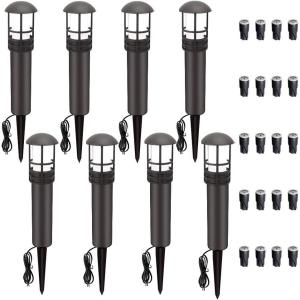 imageVOLISUN Outdoor LED Landscape Lighting8Pack 3W 12V Low Voltage Pathway LightsOutdoor Waterproof Garden LightsAluminum Housing ETL ListedCRI 905000K Cool White for Driveway SidewalkDaylight 5000K