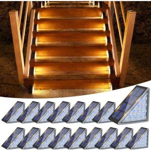 imageVOLISUN Solar Step Lights for Outside Solar Stair Lights Outdoor Waterproof IP67 LED Outdoor Step Light 80 Lumen Deck Light for Outside Step Front Porch and PatioBlack8 Pack16 Pack