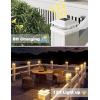 imageVOLISUN 4x4 Solar Fence  Post Cap Lights 12pack Outdoor Waterproof Black Deck Post Cap Light with Warm Whitefor 4x4 Wooden4x4 VinylWhite