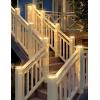 imageVOLISUN 4x4 Solar Fence  Post Cap Lights 12pack Outdoor Waterproof Black Deck Post Cap Light with Warm Whitefor 4x4 Wooden4x4 VinylWhite