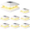 imageVOLISUN 4x4 Solar Fence  Post Cap Lights 12pack Outdoor Waterproof Black Deck Post Cap Light with Warm Whitefor 4x4 Wooden4x4 VinylWhite