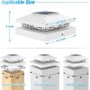 imageVOLISUN 4x4 Solar Post Cap Light 12packSolar Fence  Cap Lights Outdoor Waterproof for WoodenVinyl PostBlack Deck Post Cap Light Solar Powered with Warm White for GardenPatioPorchWhite