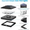 imageVOLISUN 4x4 Solar Post Cap Light 12packSolar Fence  Cap Lights Outdoor Waterproof for WoodenVinyl PostBlack Deck Post Cap Light Solar Powered with Warm White for GardenPatioPorchBlack