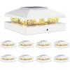 imageVOLISUN 4x4 Solar Post Cap Light 12packSolar Fence  Cap Lights Outdoor Waterproof for WoodenVinyl PostBlack Deck Post Cap Light Solar Powered with Warm White for GardenPatioPorchWhite
