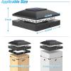 imageVOLISUN 4x4 Solar Post Cap Light 12packSolar Fence  Cap Lights Outdoor Waterproof for WoodenVinyl PostBlack Deck Post Cap Light Solar Powered with Warm White for GardenPatioPorchBlack