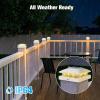 imageVOLISUN 4x4 Solar Post Cap Light 12packSolar Fence  Cap Lights Outdoor Waterproof for WoodenVinyl PostBlack Deck Post Cap Light Solar Powered with Warm White for GardenPatioPorchWhite