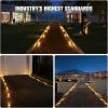 imageVOLISUN Driveway Lights Solar Dock Lights12 Pack Solar Deck Lights Waterproof Solar Powered led Dock Marine Lights Outdoor Marker Lights for StepSidewalk and Pathway Warm White
