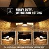 imageVOLISUN Driveway Lights Solar Dock Lights12 Pack Solar Deck Lights Waterproof Solar Powered led Dock Marine Lights Outdoor Marker Lights for StepSidewalk and Pathway Warm White