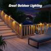 imageVOLISUN Fence Light Solar Powered 12 Pack Warm White ampamp Cool White Solar Fence Light Outdoor Waterproof LED Fence Solar Lights Solar Outdoor Light for Fence Post Backyard Deck Yard Patio Step