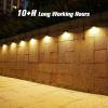 imageVOLISUN Fence Light Solar Powered 12 Pack Warm White ampamp Cool White Solar Fence Light Outdoor Waterproof LED Fence Solar Lights Solar Outdoor Light for Fence Post Backyard Deck Yard Patio Step