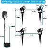 imageVOLISUN Outdoor Uplight Landscape Spotlight with Transformer Low Voltage Landscape Lighting with Stakes 4Pack Metal Material for House Flags984ft Cable IP65 Waterproof Warm White