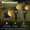 imageVOLISUN Outdoor Uplight Landscape Spotlight with Transformer Low Voltage Landscape Lighting with Stakes 4Pack Metal Material for House Flags984ft Cable IP65 Waterproof Warm White