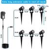 imageVOLISUN Outdoor Uplight Landscape Spotlight with Transformer Low Voltage Landscape Lighting with Stakes 6Pack Metal Material for House Flags1312ft Cable IP65 Waterproof Warm White