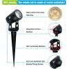 imageVOLISUN Outdoor Uplight Landscape Spotlight with Transformer Low Voltage Landscape Lighting with Stakes 6Pack Metal Material for House Flags1312ft Cable IP65 Waterproof Warm White