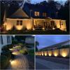 imageVOLISUN Outdoor Uplight Landscape Spotlight with Transformer Low Voltage Landscape Lighting with Stakes 6Pack Metal Material for House Flags1312ft Cable IP65 Waterproof Warm White