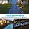 imageVOLISUN Solar Deck Lights 16Pack Led IP67 Waterproof Outdoor Warning Step Lights for Driveway Sidewalk Garden Pathway Yard WhiteBlue