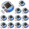 imageVOLISUN Solar Deck Lights 16Pack Led IP67 Waterproof Outdoor Warning Step Lights for Driveway Sidewalk Garden Pathway Yard WhiteBlue