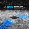 imageVOLISUN Solar Deck Lights 16Pack Led IP67 Waterproof Outdoor Warning Step Lights for Driveway Sidewalk Garden Pathway Yard WhiteBlue
