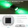 imageVOLISUN Solar Deck Lights 16Pack Led IP67 Waterproof Outdoor Warning Step Lights for Driveway Sidewalk Garden Pathway Yard WhiteGreen