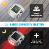 imageVOLISUN Solar Deck Lights 16Pack Led IP67 Waterproof Outdoor Warning Step Lights for Driveway Sidewalk Garden Pathway Yard WhiteRed