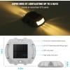 imageVOLISUN Solar Deck Lights 16Pack Led IP67 Waterproof Outdoor Warning Step Lights for Driveway Sidewalk Garden Pathway Yard WhiteWarm White