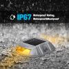 imageVOLISUN Solar Deck Lights 16Pack Led IP67 Waterproof Outdoor Warning Step Lights for Driveway Sidewalk Garden Pathway Yard WhiteWarm White