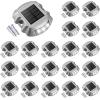 imageVOLISUN Solar Deck Lights 16Pack Led IP67 Waterproof Outdoor Warning Step Lights for Driveway Sidewalk Garden Pathway Yard WhiteWhite