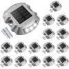 imageVOLISUN Solar Deck Lights 16Pack Led IP67 Waterproof Outdoor Warning Step Lights for Driveway Sidewalk Garden Pathway Yard WhiteWhite