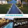 imageVOLISUN Solar Deck Lights 16Pack Led IP67 Waterproof Outdoor Warning Step Lights for Driveway Sidewalk Garden Pathway Yard WhiteWhite