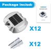 imageVOLISUN Solar Deck Lights 16Pack Led IP67 Waterproof Outdoor Warning Step Lights for Driveway Sidewalk Garden Pathway Yard WhiteWhite