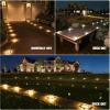 imageVOLISUN Solar Deck Lights Driveway Dock Lights 12Pack Waterproof Outdoor LED Aluminum Dock Lighting Warning Step Light for Driveway Sidewalk Garden Pathway YardWarm WhiteWhite2 Colors in 1WhiteWarm White