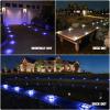 imageVOLISUN Solar Deck Lights Driveway Dock Lights 12Pack Waterproof Outdoor LED Aluminum Dock Lighting Warning Step Light for Driveway Sidewalk Garden Pathway YardWarm WhiteWhite2 Colors in 1WhiteBlue
