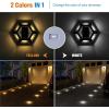 imageVOLISUN Solar Deck Lights Driveway Dock Lights 12Pack Waterproof Outdoor LED Aluminum Dock Lighting Warning Step Light for Driveway Sidewalk Garden Pathway YardWarm WhiteWhite2 Colors in 1WhiteWarm White