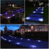 imageVOLISUN Solar Deck Lights Driveway Dock Lights 12Pack Waterproof Outdoor LED Aluminum Dock Lighting Warning Step Light for Driveway Sidewalk Garden Pathway YardWarm WhiteWhite2 Colors in 1WhiteBlue